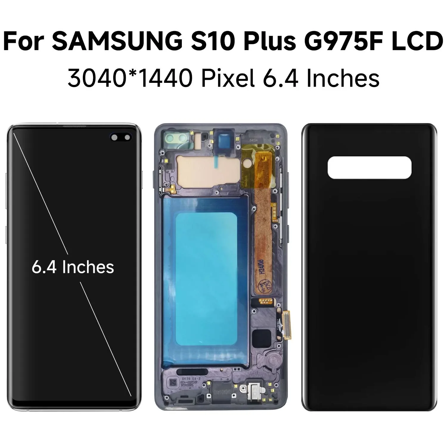 100% Tested S10 Plus LCD with frame for SAMSUNG Galaxy S10 G973 G973F/DS Display Touch Screen Digitizer For Samsung S10+ G9750