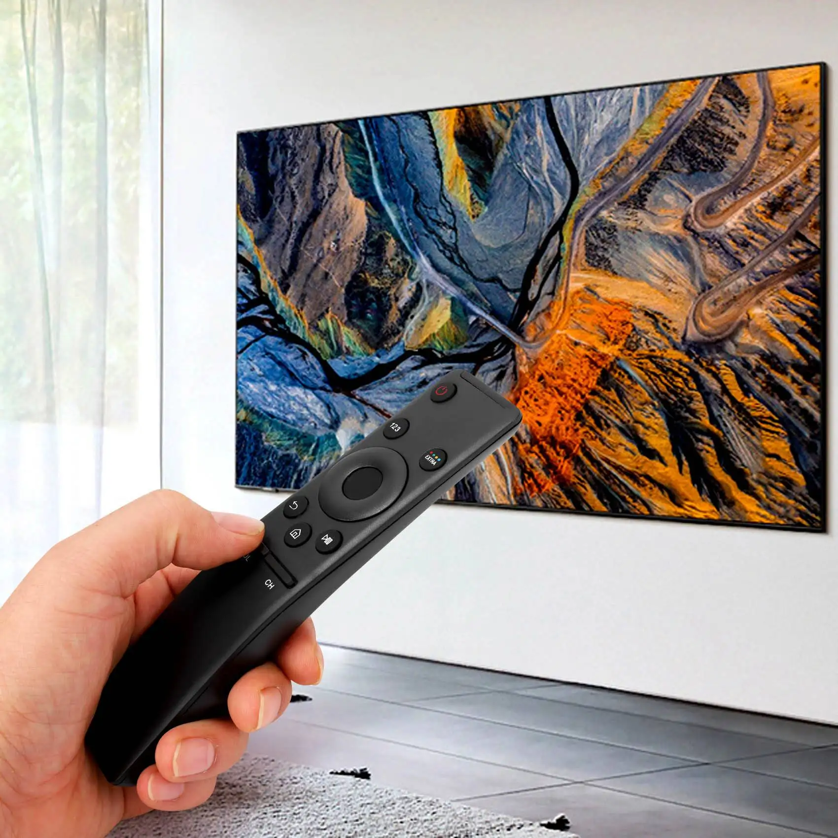 

【Sleek Design】10X Сменный пульт дистанционного управления для телевизора со светодиодной подсветкой 3D Smart Player, черный, 433 МГц, пульт дистанционного управления BN59-01242A BN59-01