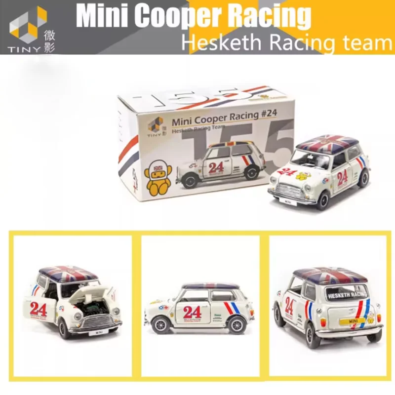 

Крошечный 1:50 Mini Cooper из сплава, модель гоночного автомобиля, классический сувенирный подарок для взрослых, статический дисплей