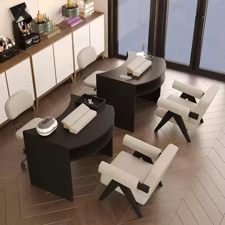 * Customize Double Layer Classification Salon Furniture Manicure Nail Table