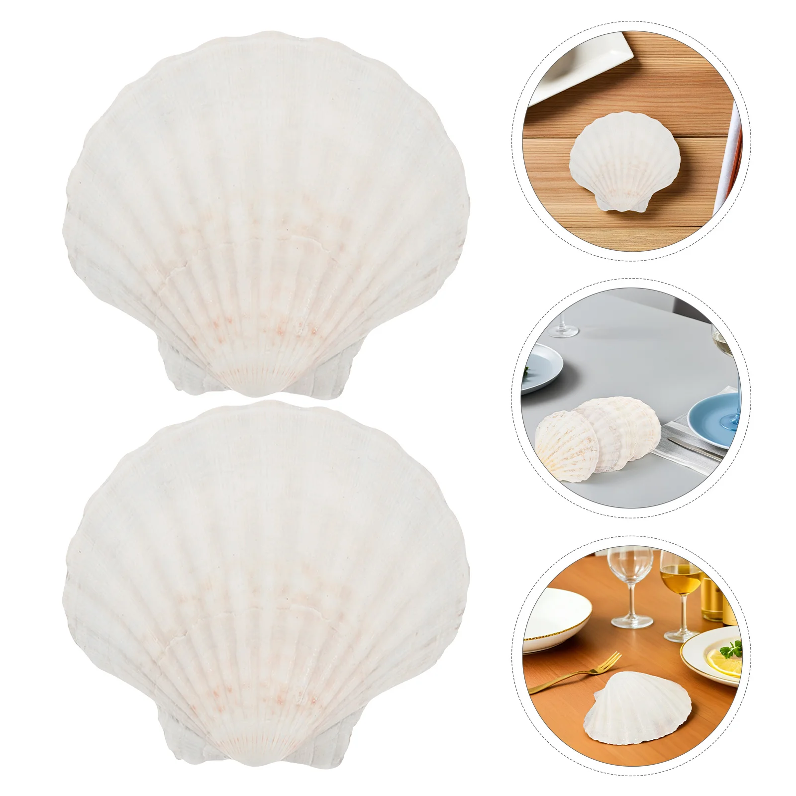 

20Pcs Natural Seashells Scallop Shells Reusable Dining Tableware for Baking Grilling Seafood Parties DIY Craft Decor Beach