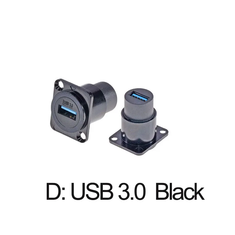 1PC Metalen D Type Module RJ45 CAT6 & USB 2.0/3.0 & Type C & HDMI-Jack Socket via Netwerk Paneel Montage Elektronische Connector