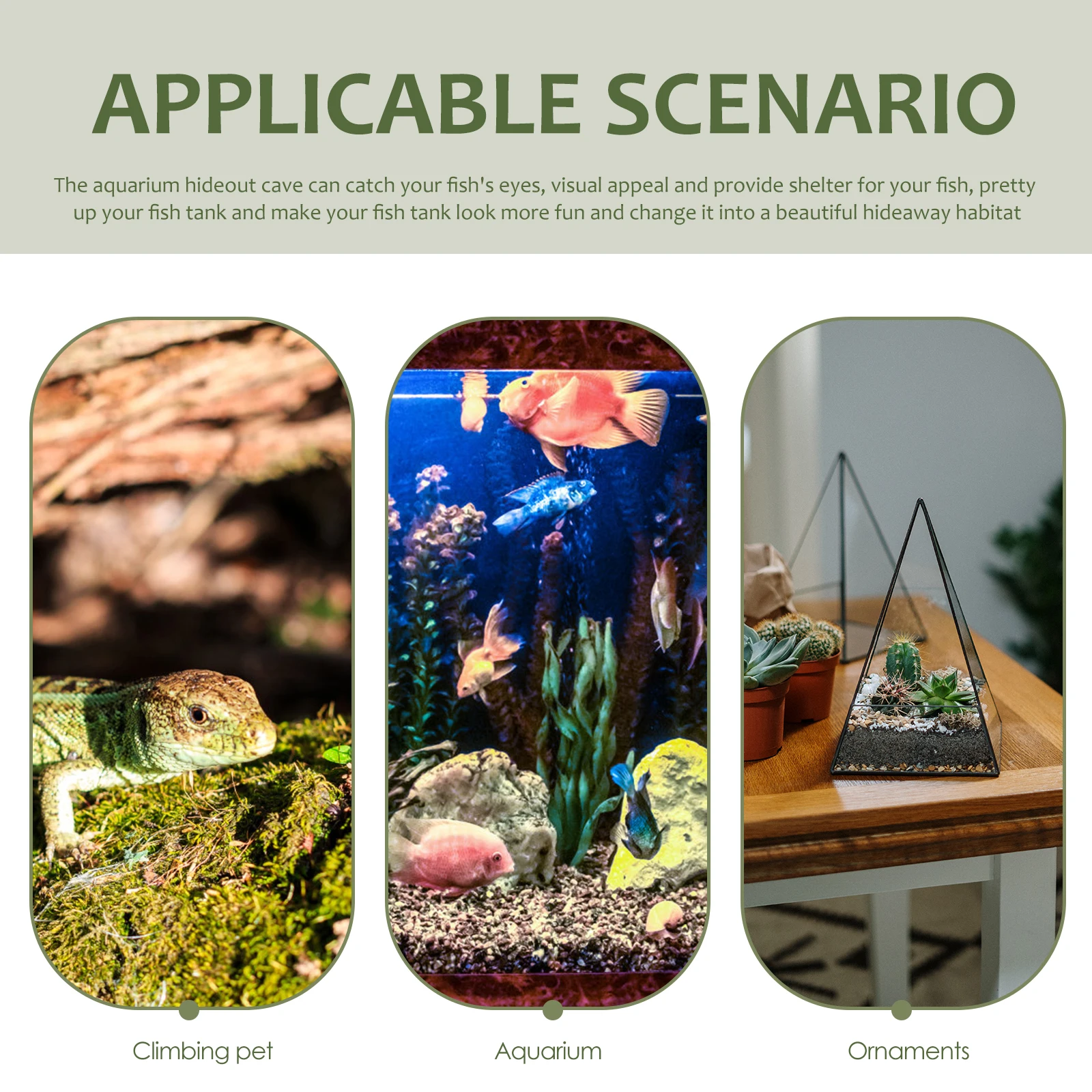 

Simple Aquarium Cave Fish Tank Decorative Crafts Shelter for Fish and Shrimp Breeding Aquarium Ornament Shrimp Hiding House