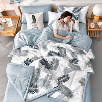 Fashion Skin-friendly Summer Cool Blanket Comfortable Lightweight Air Condition Comforter Machine Washable Quilt for Adults Kid