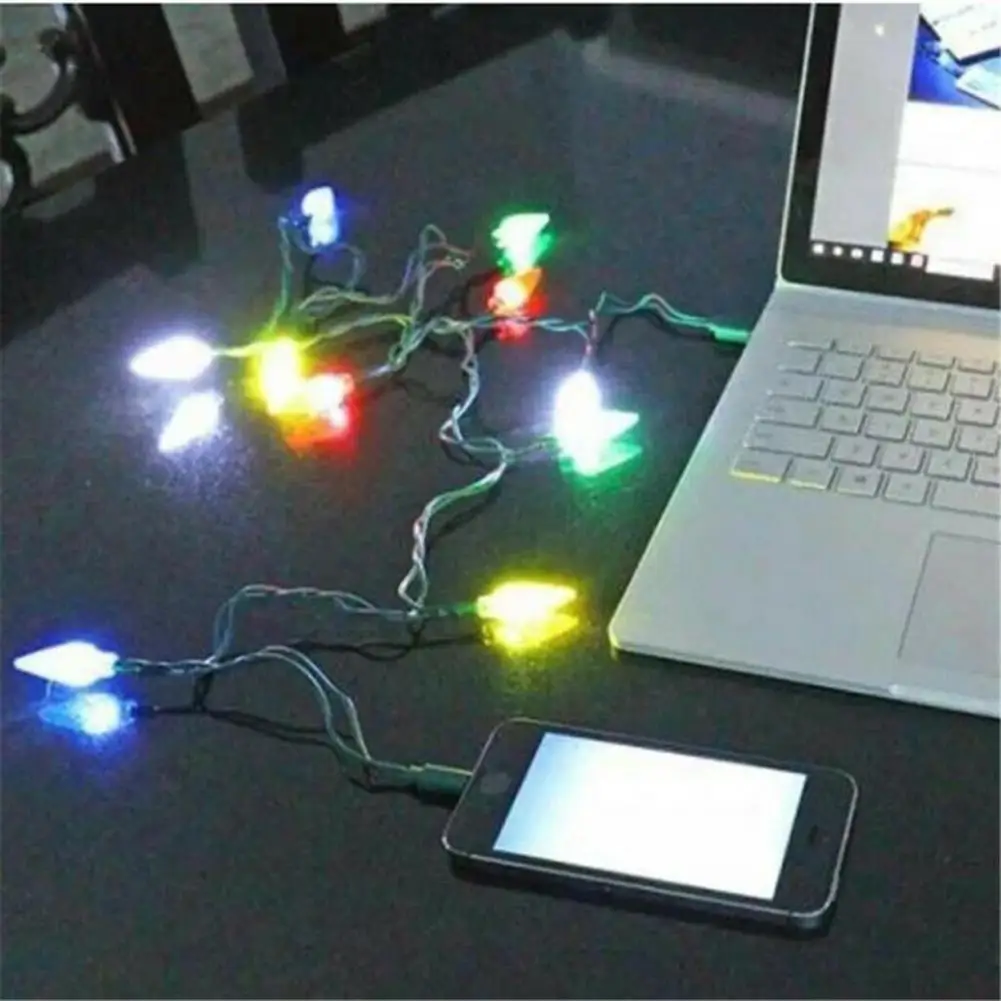 نوع C كابل شحن مع ضوء LED ، USB شاحن الحبل لتعزيز الهاتف أندرويد ، مصباح مضيئة ، عيد ميلاد سعيد ، دروبشيب