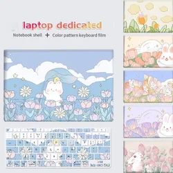 Laptop Sleeve Case DIY Cute Rabbit Hard Shell For Macbook Air13 A2337 A2338 ProA2681 A2485 Waterproof Sleeve Case keyboard Cover