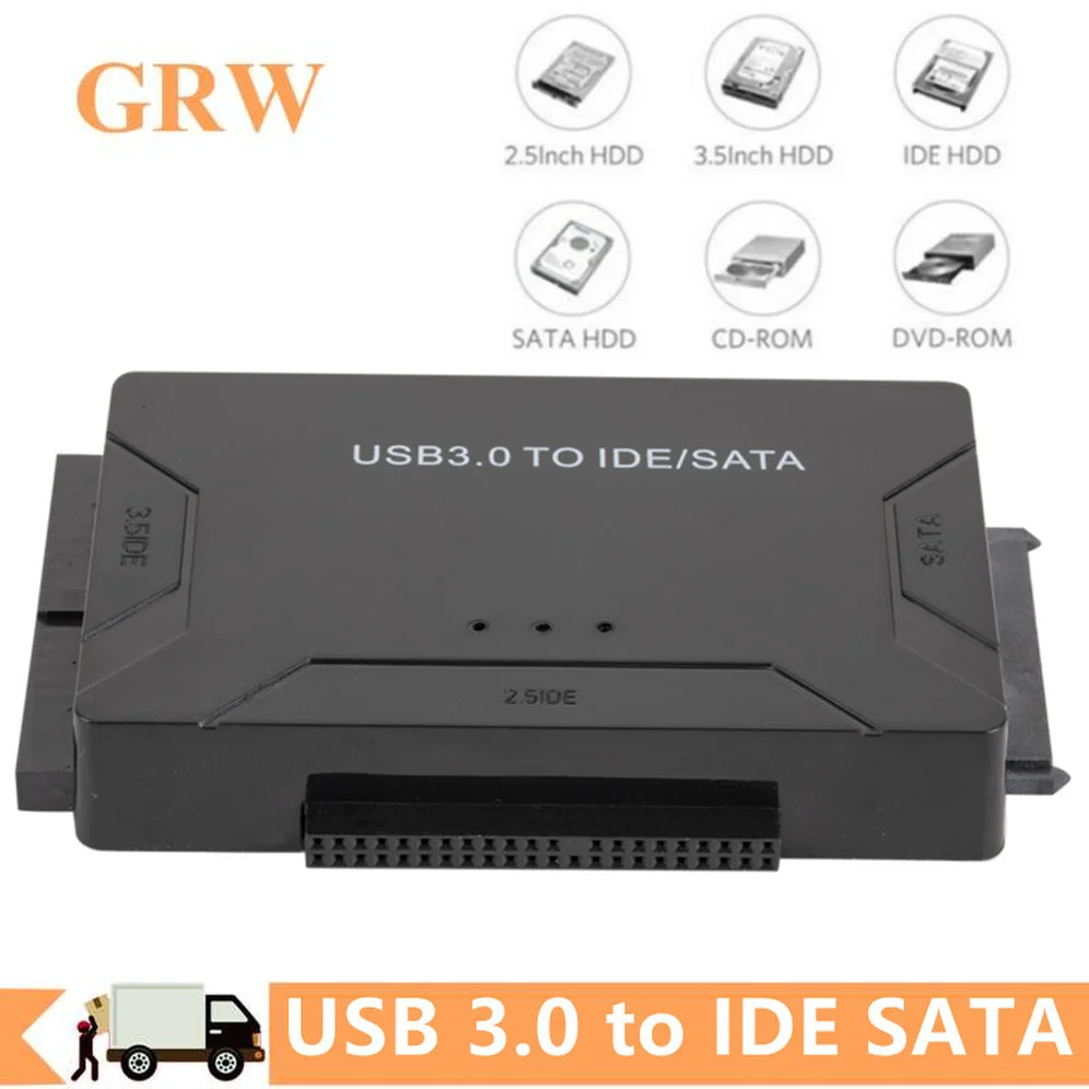 

USB IDE SATA Adapter Hard Disk SATA Combo SATA to USB3.0 USB2.0 Data Transfer Converter for 2.5/3.5/5.25 Optical Drive HDD SSD