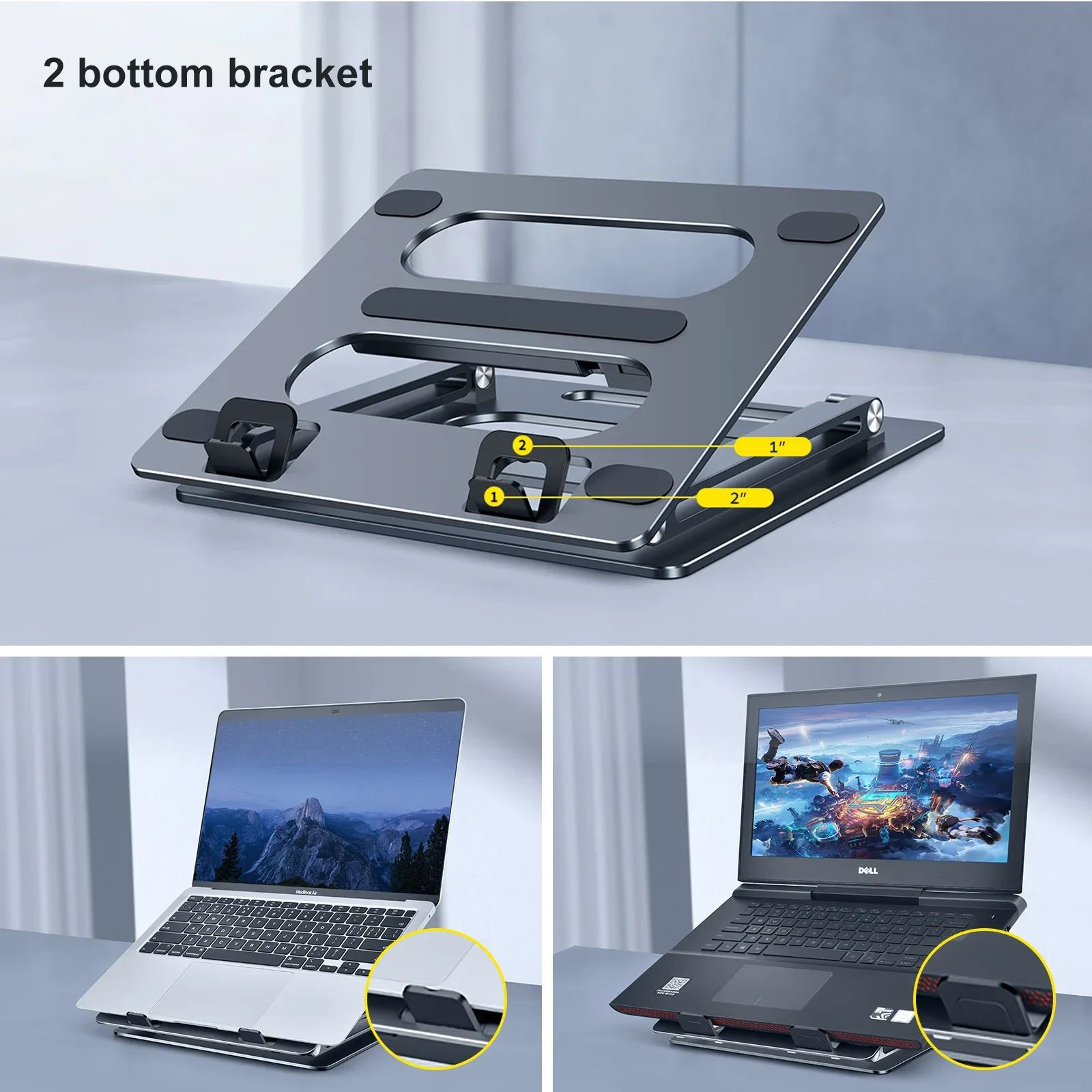 Oatsbasf Adjustable Laptop Stand Notebook Stand For Macbook Pro Xiaomi Tablet Holder Aluminum Alloy Laptop Bracket Accessories