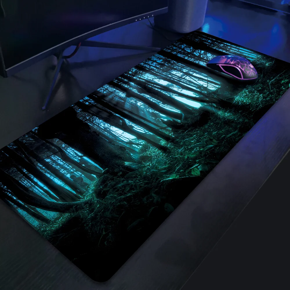 Forest Landscape Mousepad Mouse Mat With Pad gaming accessories Prime Gaming XXL Keyboard Pad Stitch Padding Mat