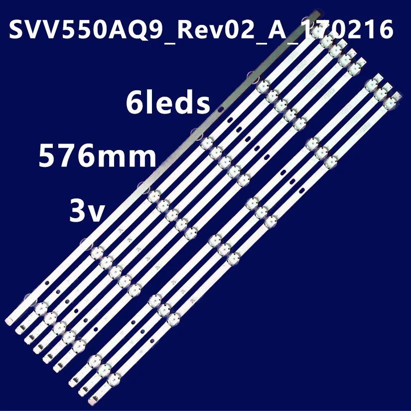 LED strip For JL.D55061330-078AS-M_V01 TX-55GX550B 55HK25T74U VES550QNYL-2D-N02 N03 SVV550AQ9_Rev02_A_170216 B VES550QNYB