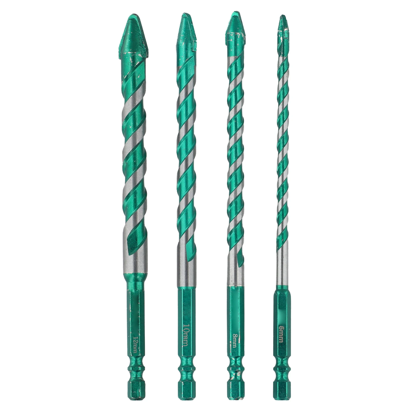 

4PCS 150mm Drill Bits Serrated Eccentric Dry Drilling For Glass Wood Metal Tiles Wall Masonry Concrete Drill Bit 6/8/10/12mm