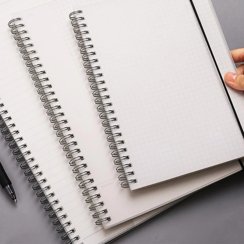 A4/B5/A5/A6/peeling etui z polipropylenu przezroczysta linia pozioma biały papier siatka kropka ręka konto książka pasek notatnik notatnik pamiętnik