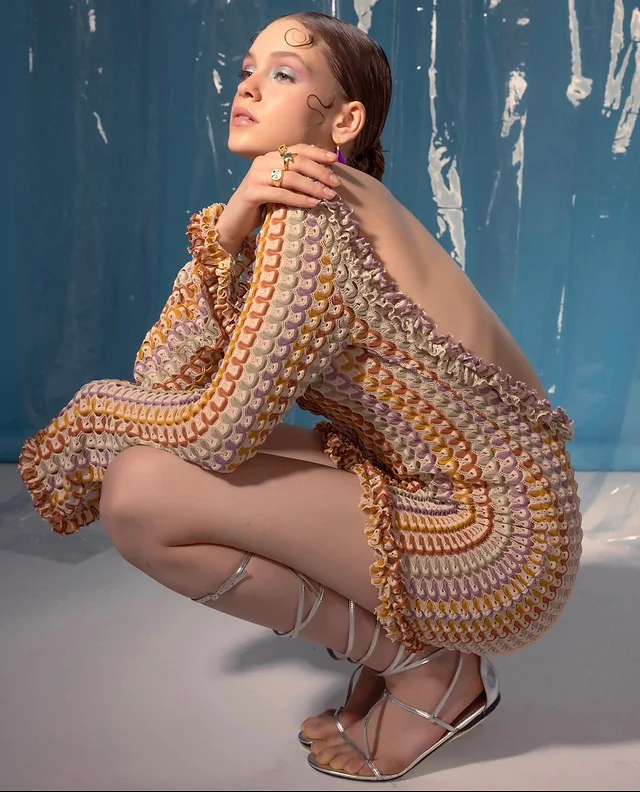 Sexy Summer Backless Lace Knitted Cut Out Short Beach Cover up Dress Women Vacation Beachwear Swimsuit Casual Trendy Clothes