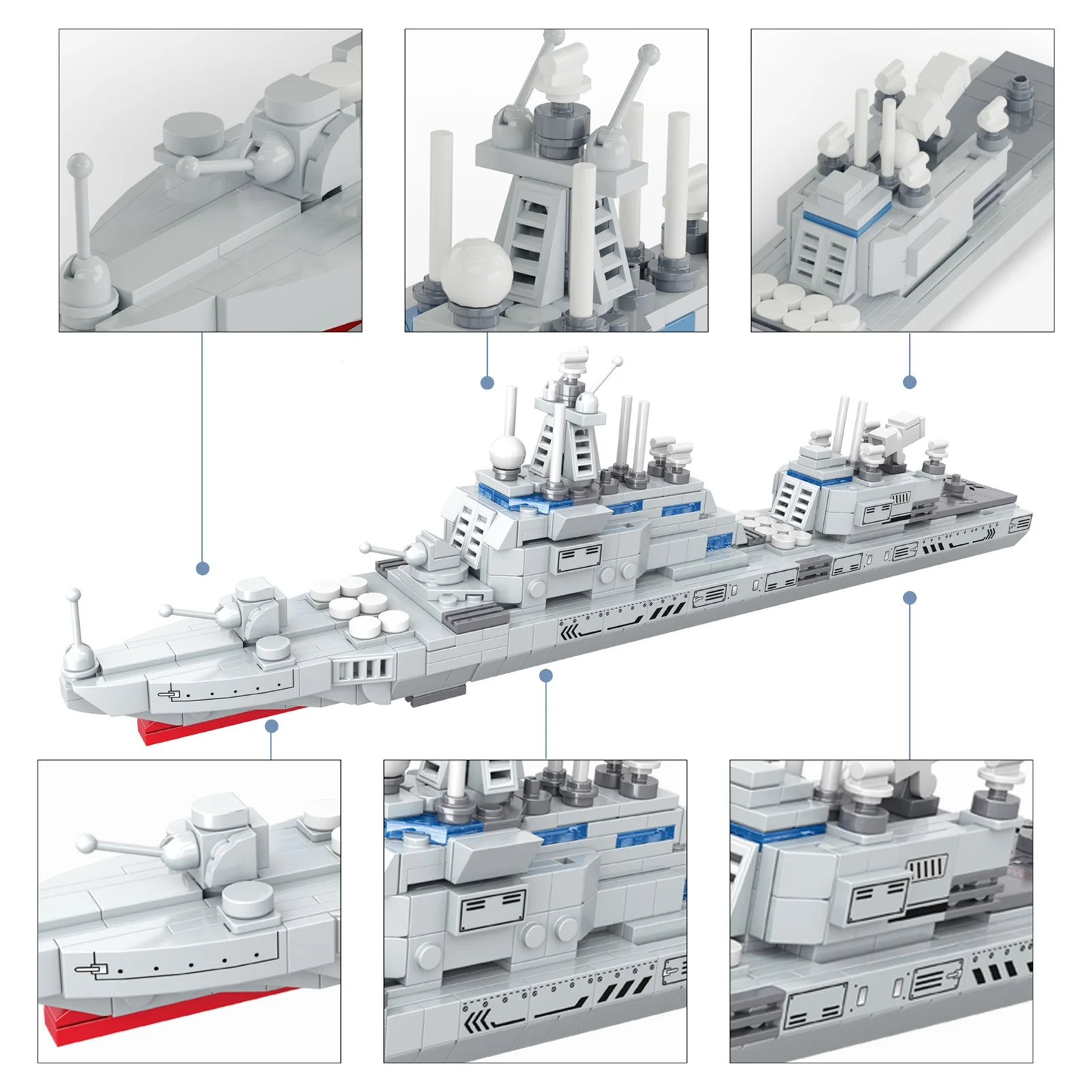 

НОВЫЙ Конструктор «Военный корабль»: Сборная модель с подвижными элементами, развивающая игрушка STEM, набор для сборки линкора с фигурками для детей