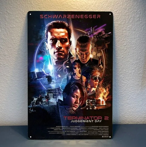 Terminator Judgement Day Film Metallposter Blechschild - Sammlerplatte