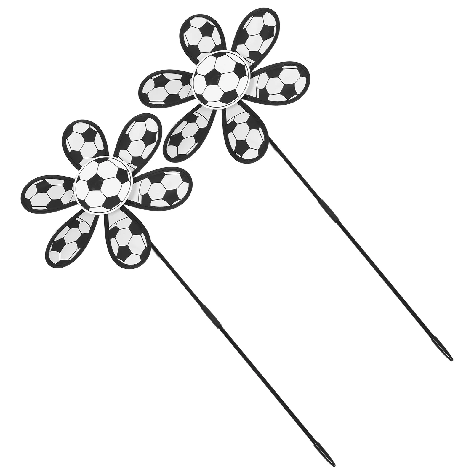 2 قطعة الأطفال في الهواء الطلق Pinwheels الاطفال طاحونة لحديقة حفلة تفضل مرحلة ما قبل المدرسة ديكور المغازل ساحة شرفة-موضوع كرة القدم #4