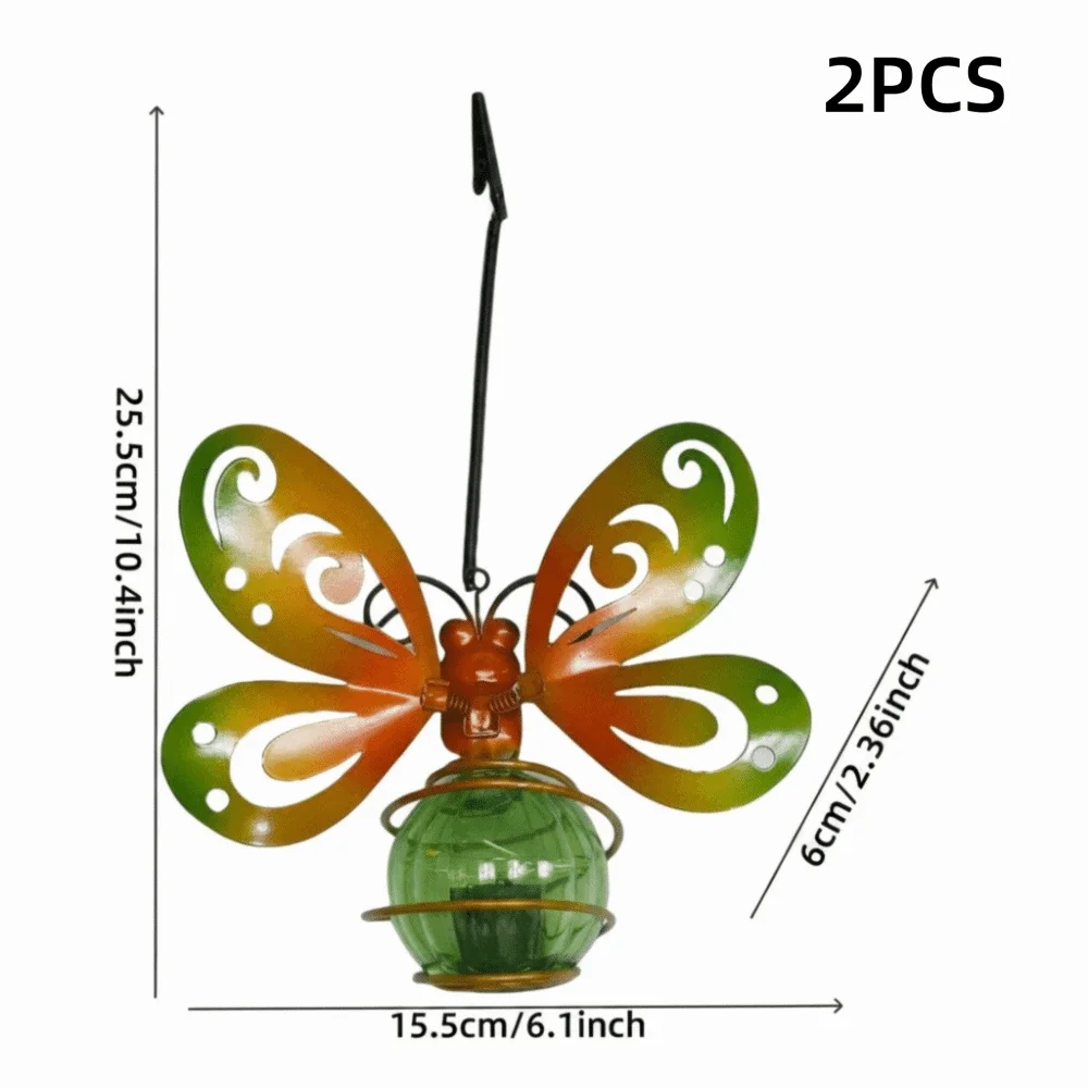 

Auto On/Off Solar Butterfly Lantern 7-8H Lighting 8H Lighting IP65 Waterproof Lamp Butterfly Design Waterproof Solar Lantern