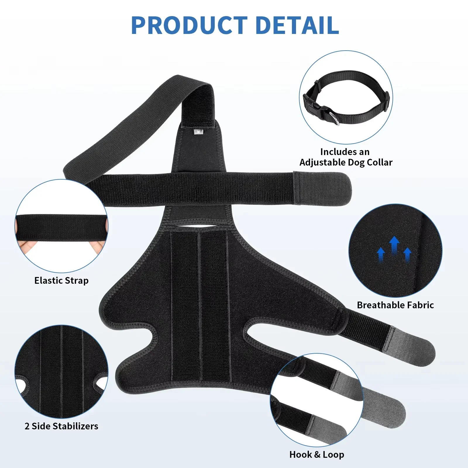 Pet Dog Knee Brace for Joint Pain Muscle Sore Leg Brace Rear Leg Bracer Support for Elderly Disabled Injured Dogs Knee Brace