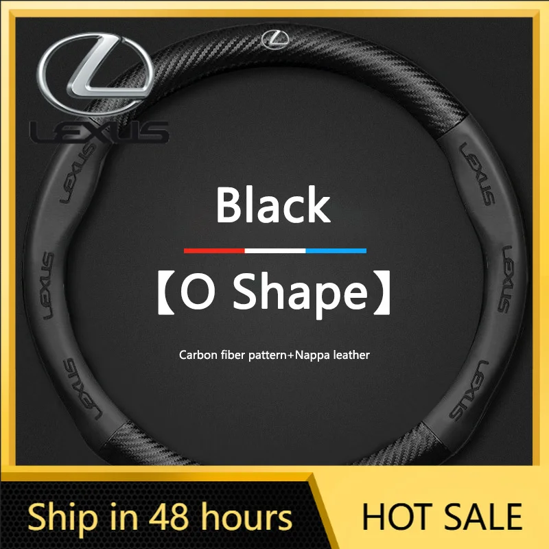 

Car Sticker New Car Anti Slip Carbon Fiber Leather Steering Wheel Cover For Lexus CT200h ES250 ES300h NX300h RX350 IS250 IS200 G