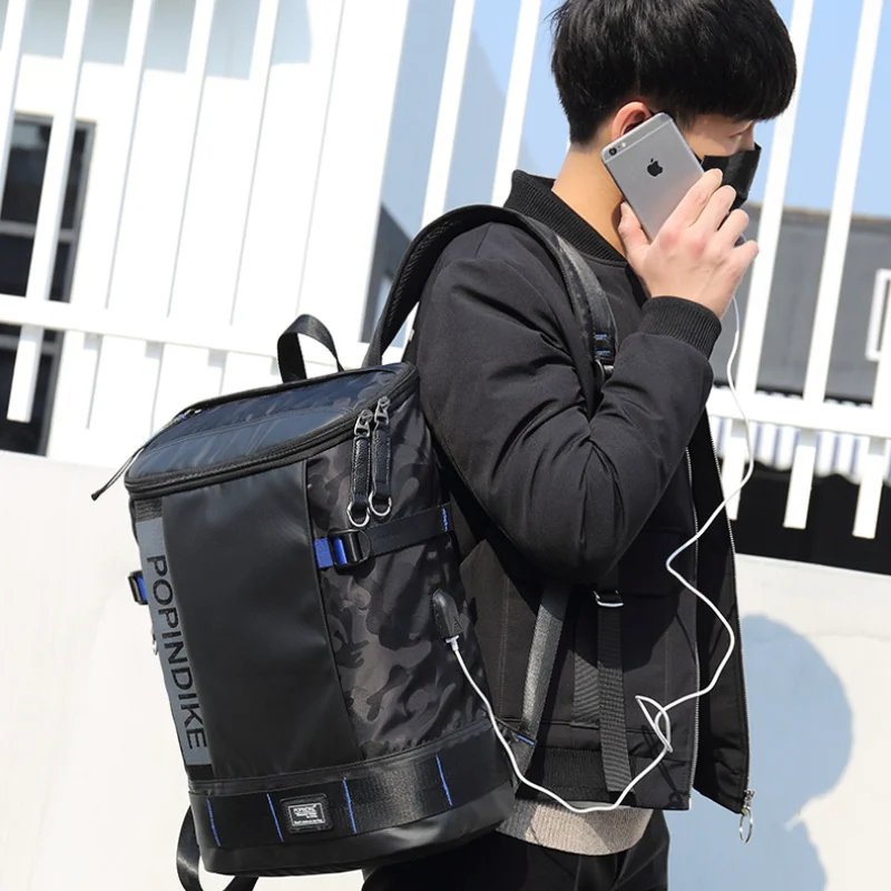 New Backpacks Fashion Men\'s Backpacks Laptop Backpack High Capacity Waterproof Multifinonal Versatile Black Travel Backpacks