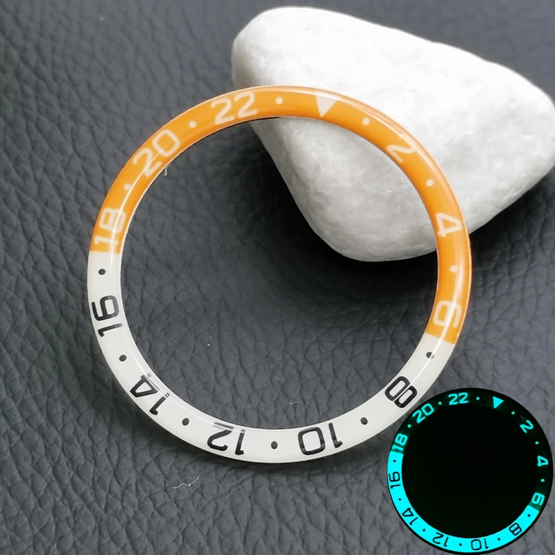 Insert de lunette de montre en résine bleue Shoous, convient aux boîtiers de montre SeATM SKXHouseSKX009 SRPD, pièces de lunette de montre à