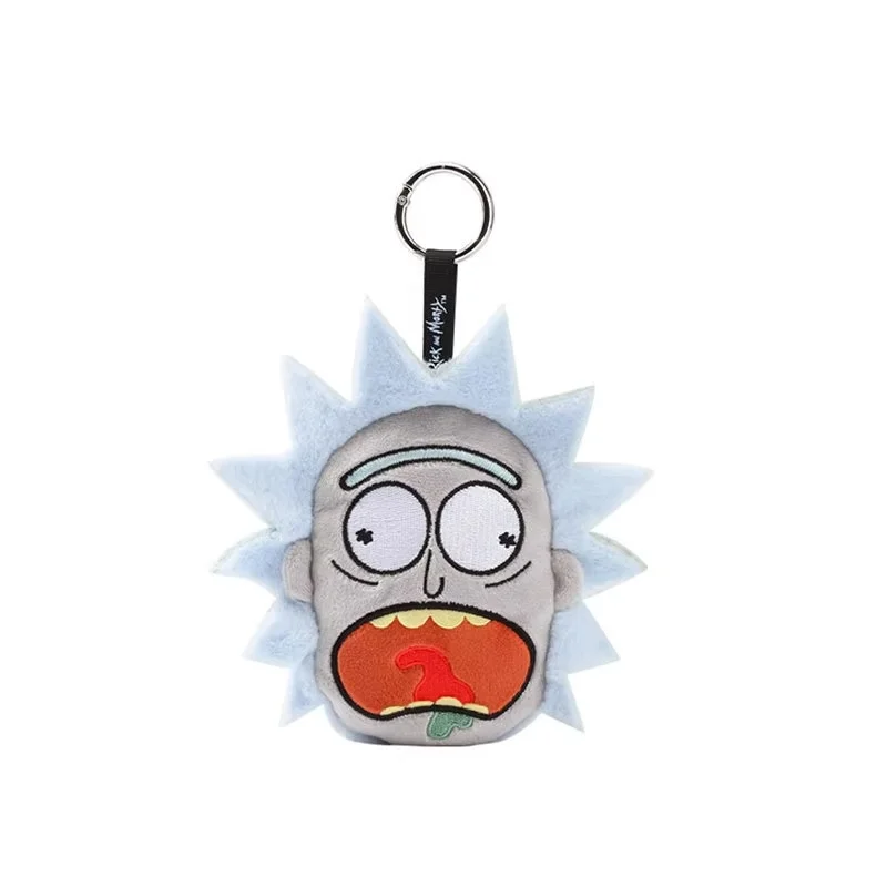 Hot Hugkis Rick And Morty Plush Pair Pendant Fun Press Sound Bag Hanging Doll Trendy Play Peripheral Gifts