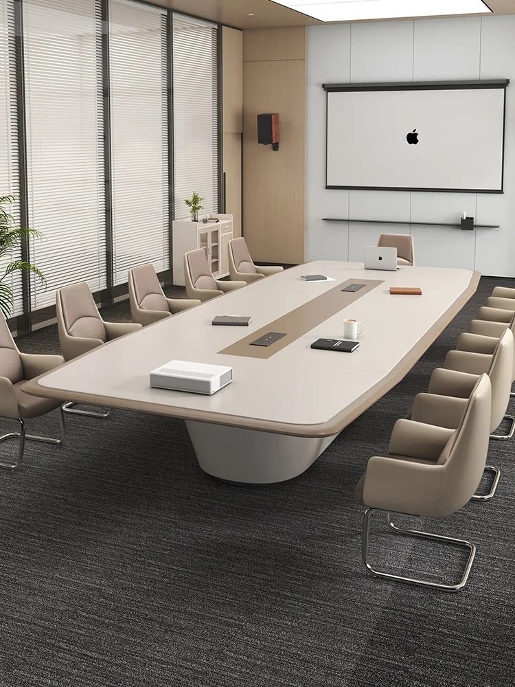 Office furniture Conference table Simple modern large negotiation table light luxury atmosphere conference room Oval office tabl