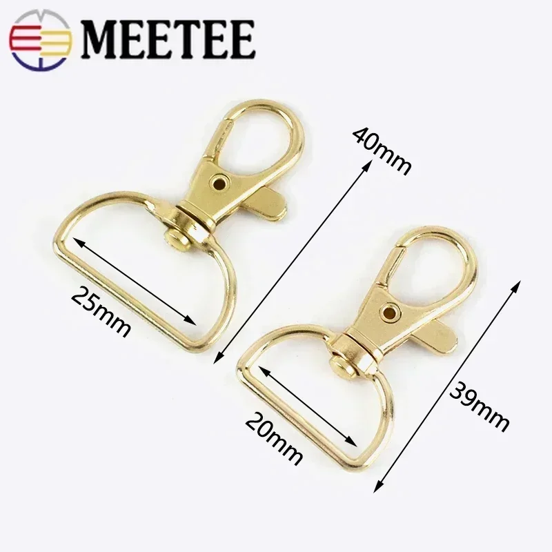 10/30/50Pcs 20mm/25mm Metal Lobster Clasps Bag Strap Swivel Trigger Buckles DIY Clip Snap Hook Webbing Hanger Keychain Hooks