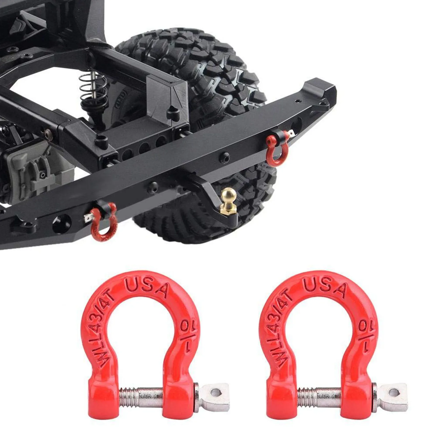 

-A12R 1X Hole Opener Expanding Puncher Shell Reamer Drill 0-14Mm & 4Pcs Red Metal Bumper D-Ring Tow Hook For 1/10 Traxxas