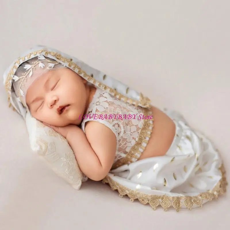 4pcs Bayi Baru Lah Bayi Lovely Foto Props Set Gaun Fotografi Termasuk Rok Tops 4xBC