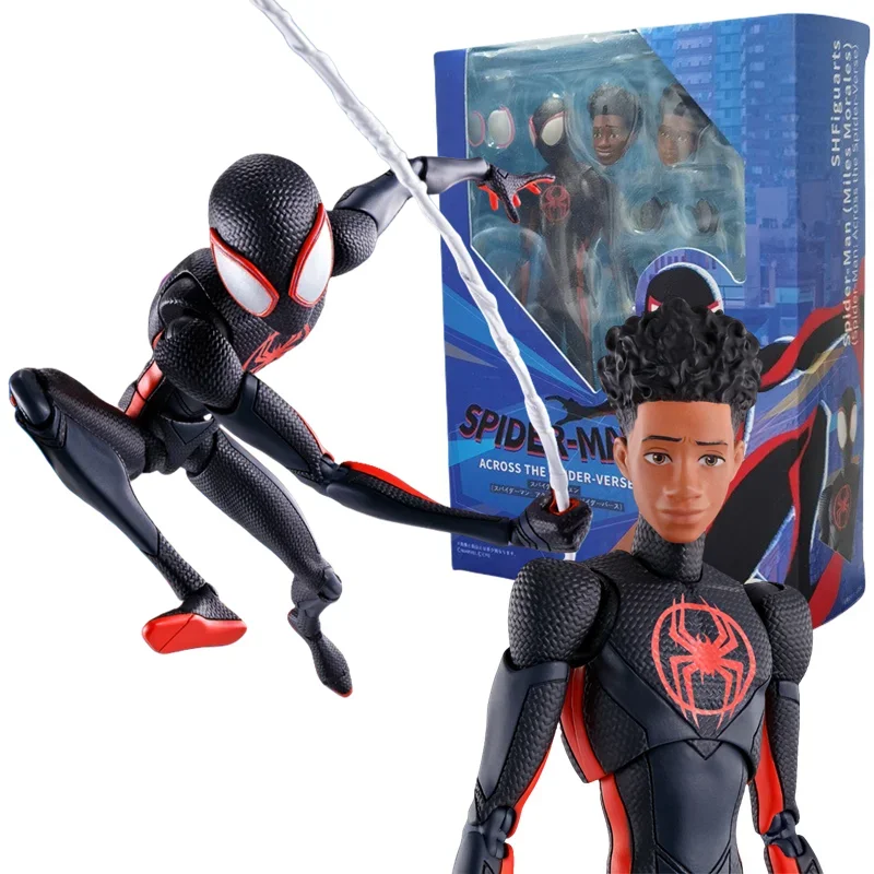 In Stock Spider Man Spider Gwen Stacy Spider Miles Morales Anime Action Figure Model S.H.Figuarts Collection Doll Kids Toys Gift