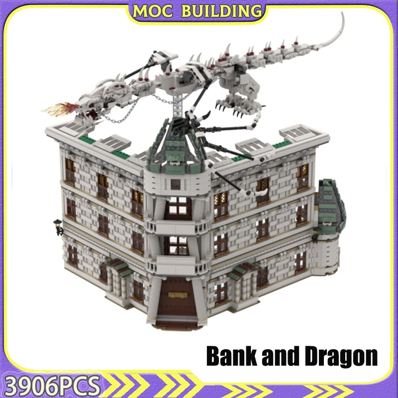 Wizard Bank Movie Scene Model MOC Building Blocks Display Model DIY Assembly Bricks Construction Toy Gift Present