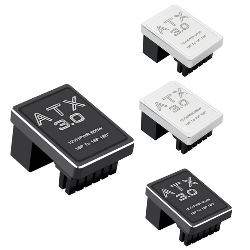 그래픽 카드 GPU 전원 공급 어댑터, 데스크탑 섀시 카드용, 180 도 U 턴 커넥터, 12 + 4P, 16P ~ 16P