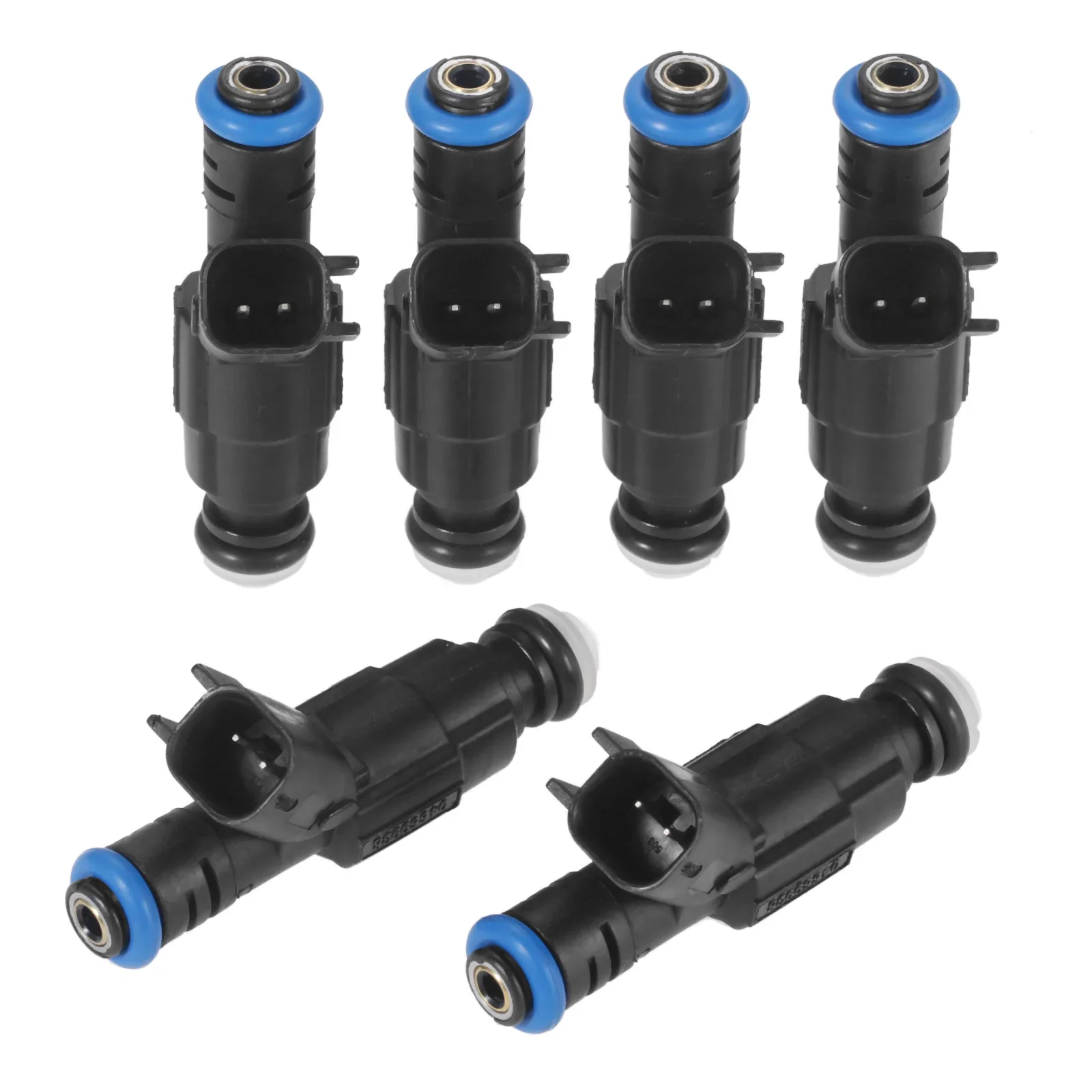 6pcs Fuel Injectors 4 Hole 0280155784 for Jeep Cherokee Grand Cherokee Wrangler 4.0L Dodge Ram 1500 2500/3500 Van 5.2L 1999-2004