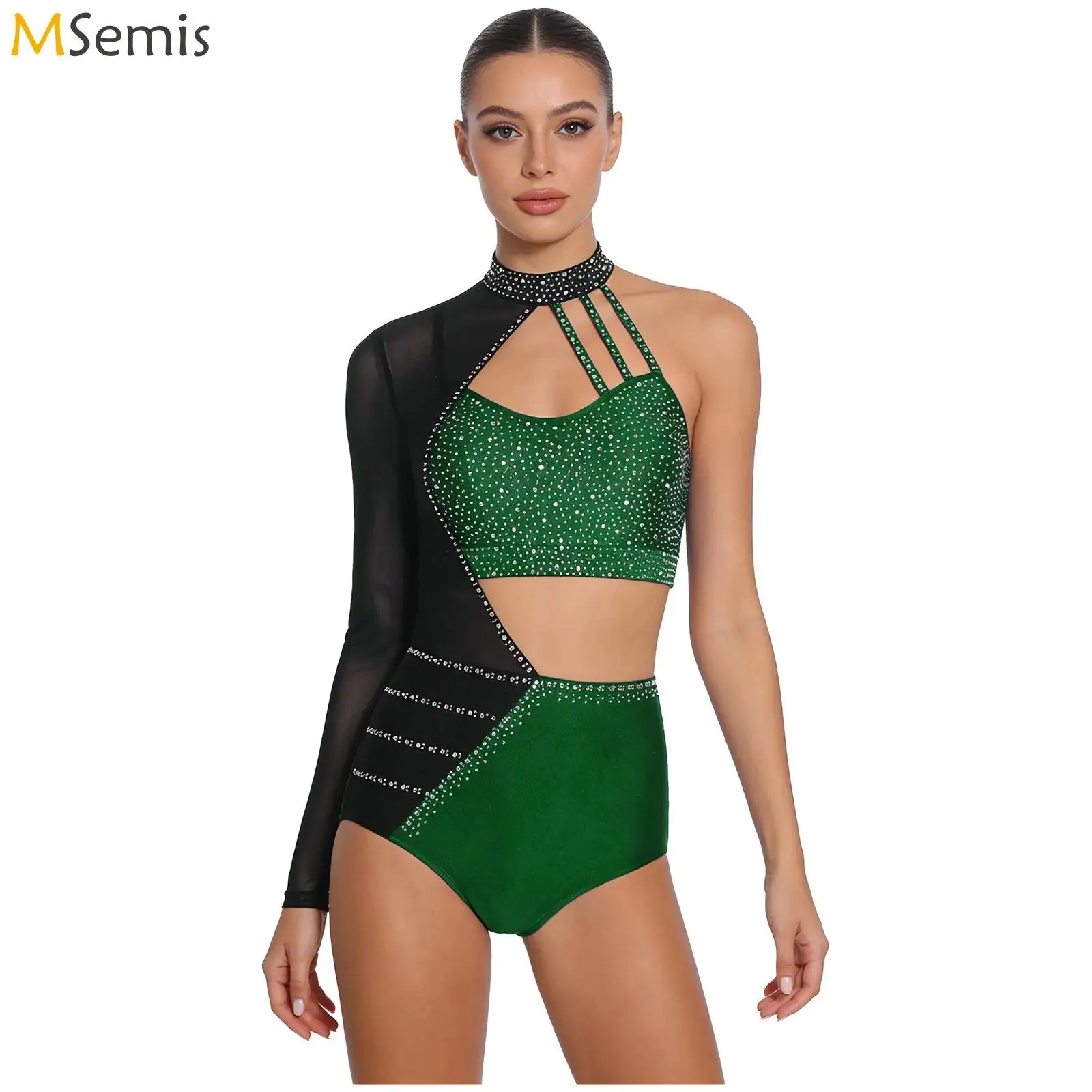 

Женский гимнастический купальник с камнями для фигурного катания, балетный комбинезон, костюм для выступлений, танцевальная одежда для танго