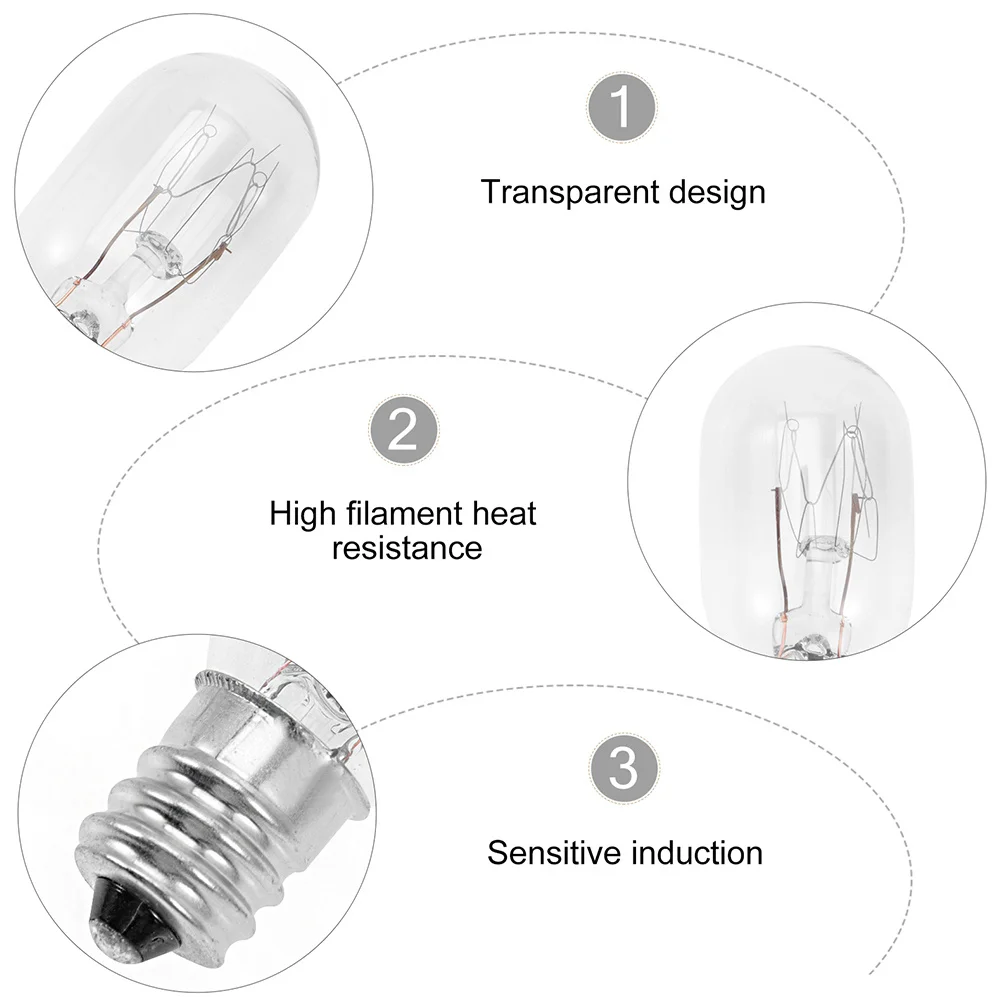 

20Pcs Wax Warmer Bulbs E12 Base 15W Clear Light Bulb for Diffusers Heaters Tubular 20Mm Diameter Heat Resistant to