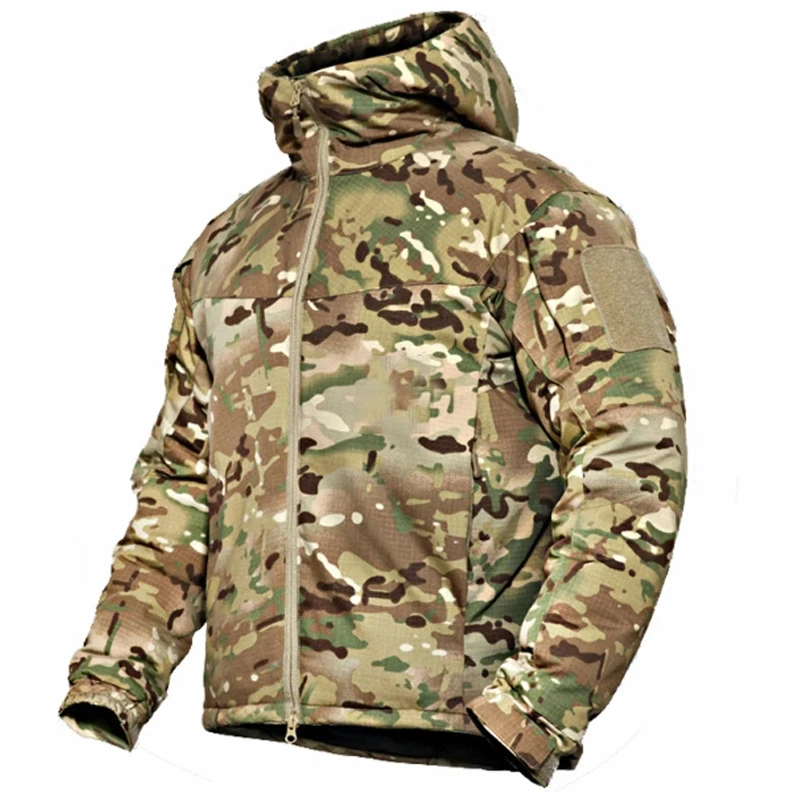 Parkas de invierno para hombre, chaquetas tácticas, chaqueta militar con calefacción, abrigos con capucha para mantener el calor, cortavientos, ropa de camuflaje térmica Multicam