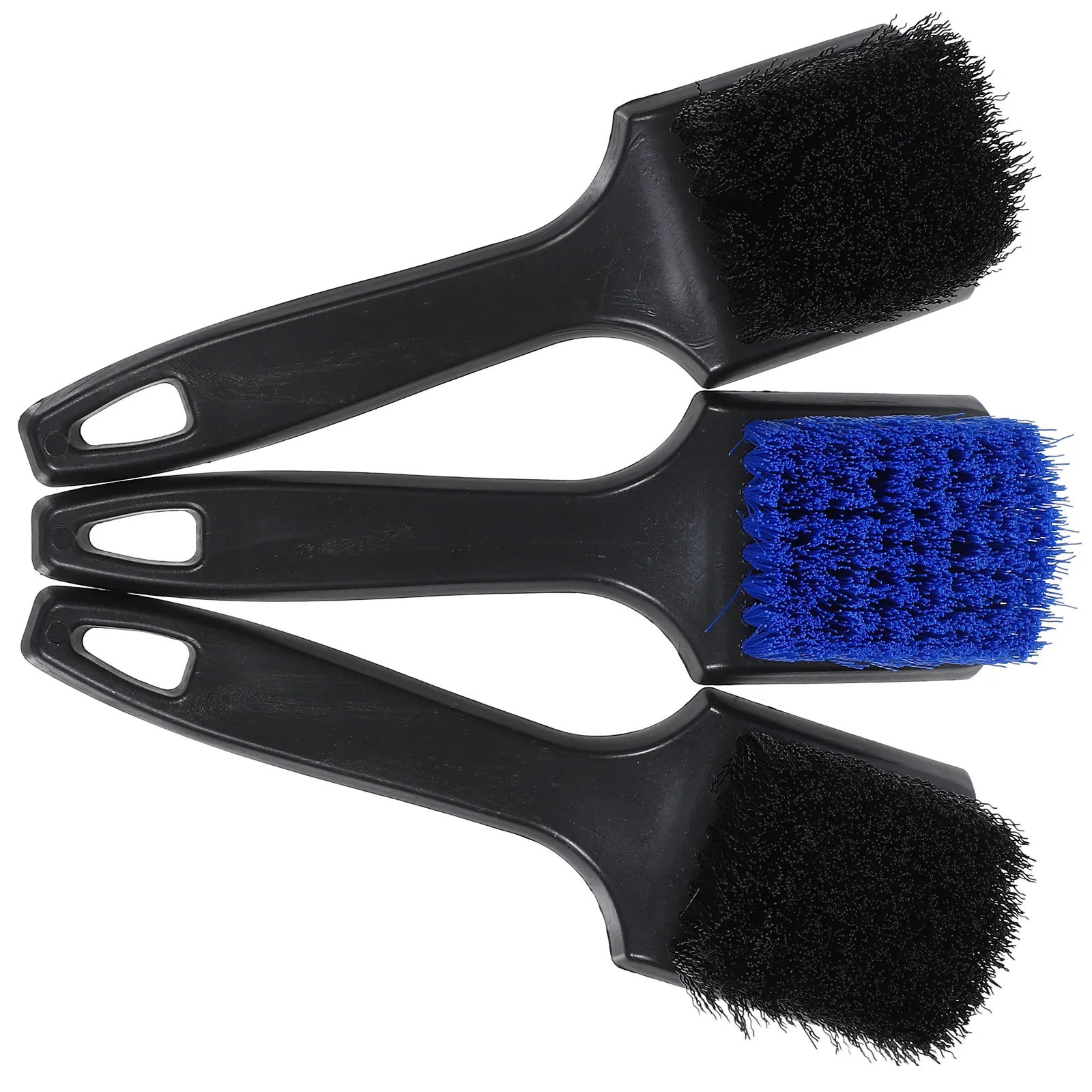 3Pcs Dense Soft Car Tire Brush Wheel Rim Cleaner Detailing Tool for Deep Cleaning Hubs Crevices Wheels Tires Auto Washing