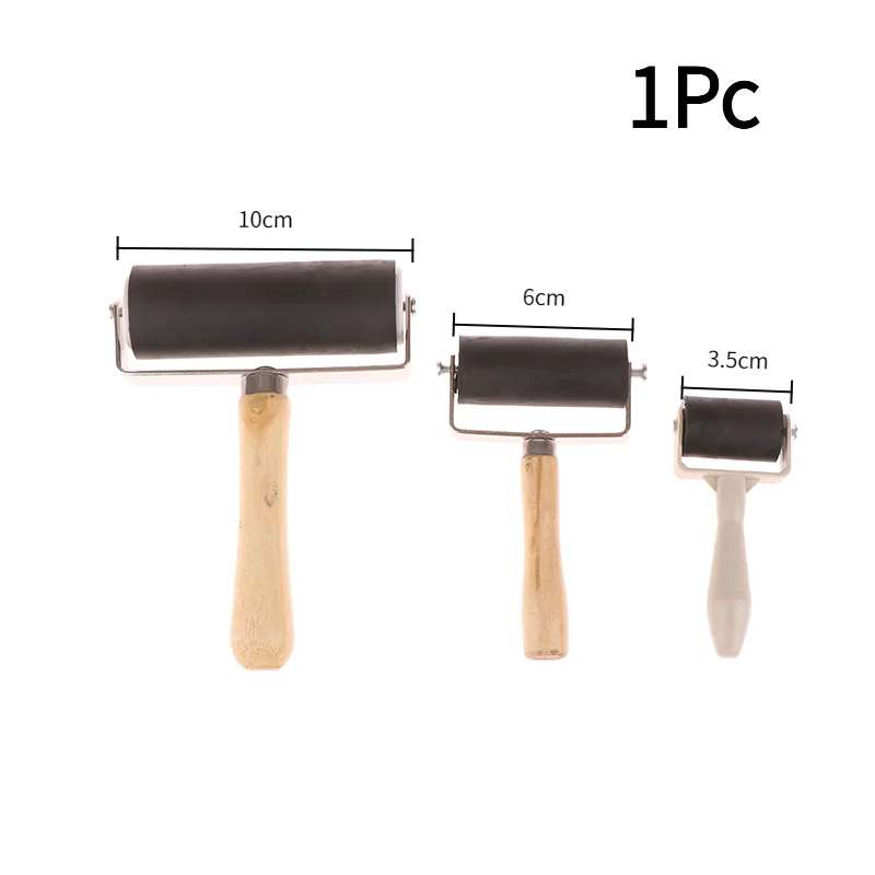 1Pc Rubber Roller Brayer Ink Painting Printmaking Roller Art Craft Projects Ink Stamping Tool Paint Roller‘