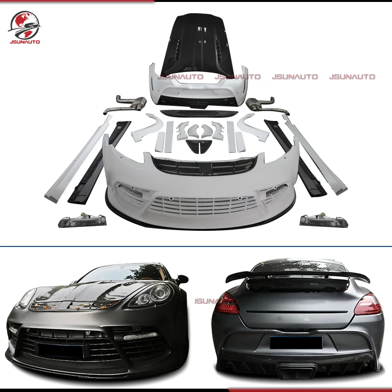 

For Porsche 970 Carbon Fiber Front Bumper Engine Cover Rear Diffuser Car Bodykit For Porsche Panamera 2010-2013 Premium Trim