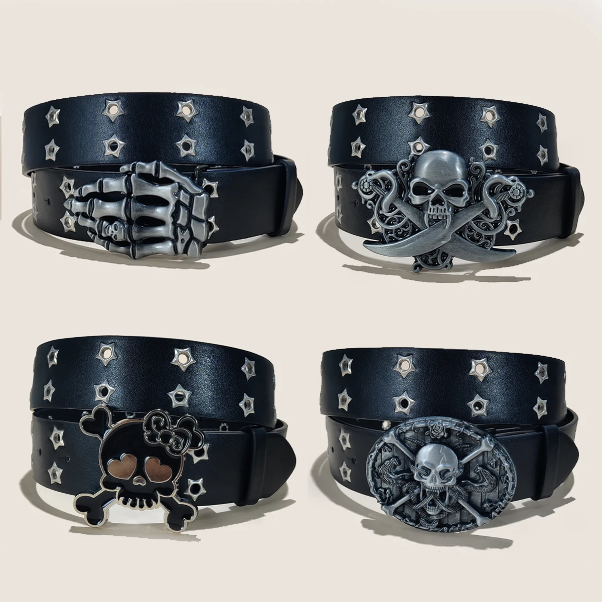 Streetwear Brand Belts - Ceintures gothiques pour hommes, marques de