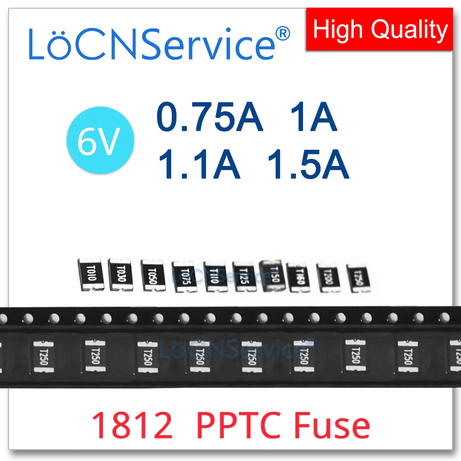 1000PCS 1812 SMD Fuse 6V 0.75A 1A 1.1A 1.5A 750mA 1000mA 1100mA 1500mA PPTC PolySwitch Self-Recovery Fuse Resettable Fuse