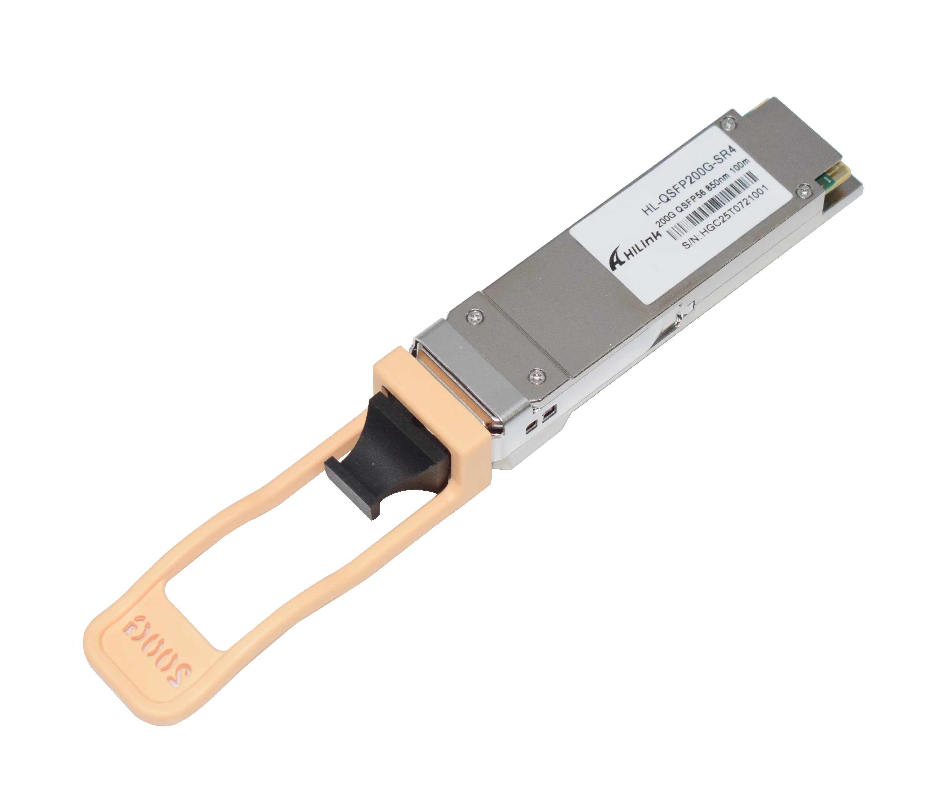 Hilink 200G QSFP56 SR4 Optical Transceiver 70m/100m Single MPO12 RoHS Complaint for 200GBASE-SR4 Ethernet Links Data Centers