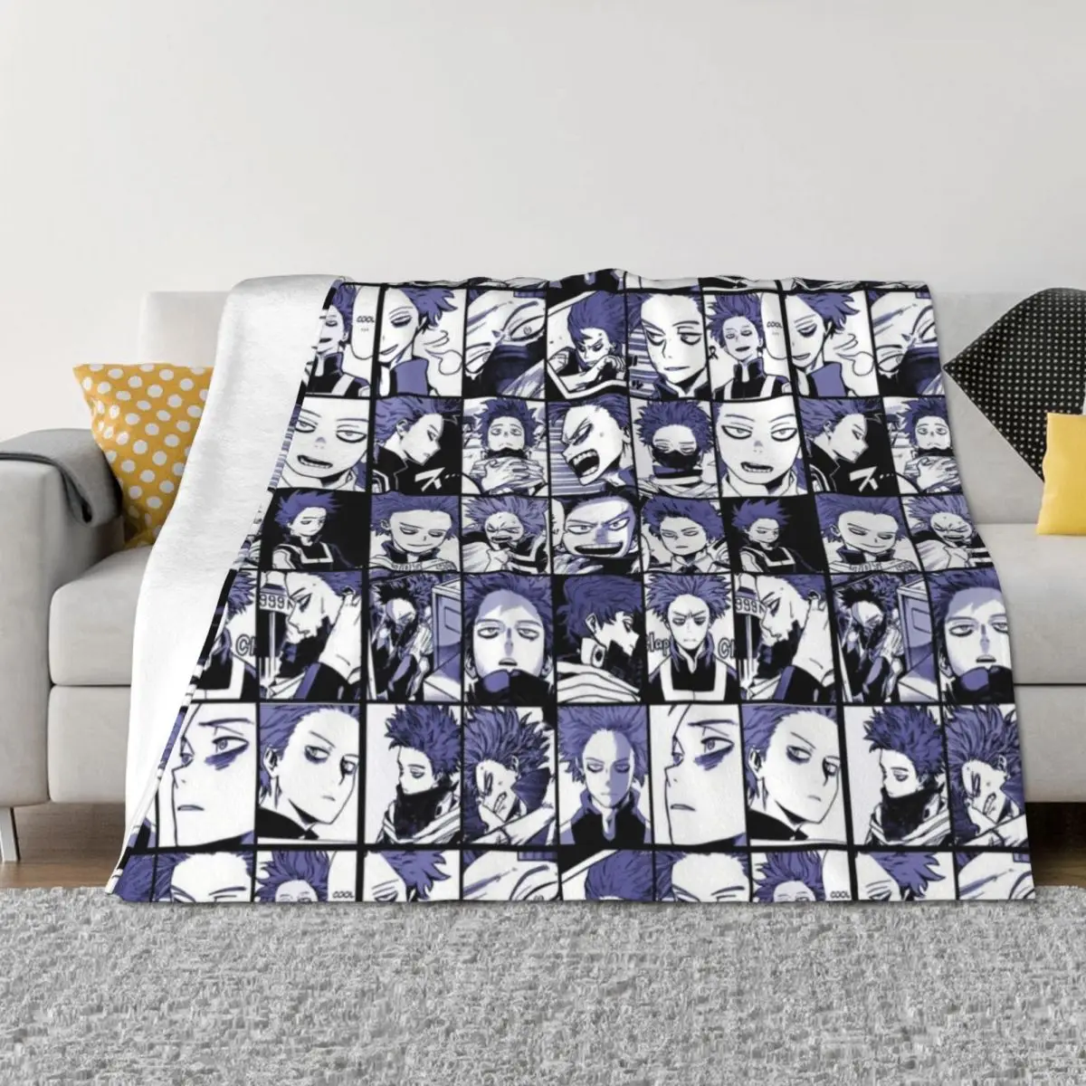 

Shinso Collage color version Throw Blanket Bed Picnic Soft Plaid bed plaid Blankets