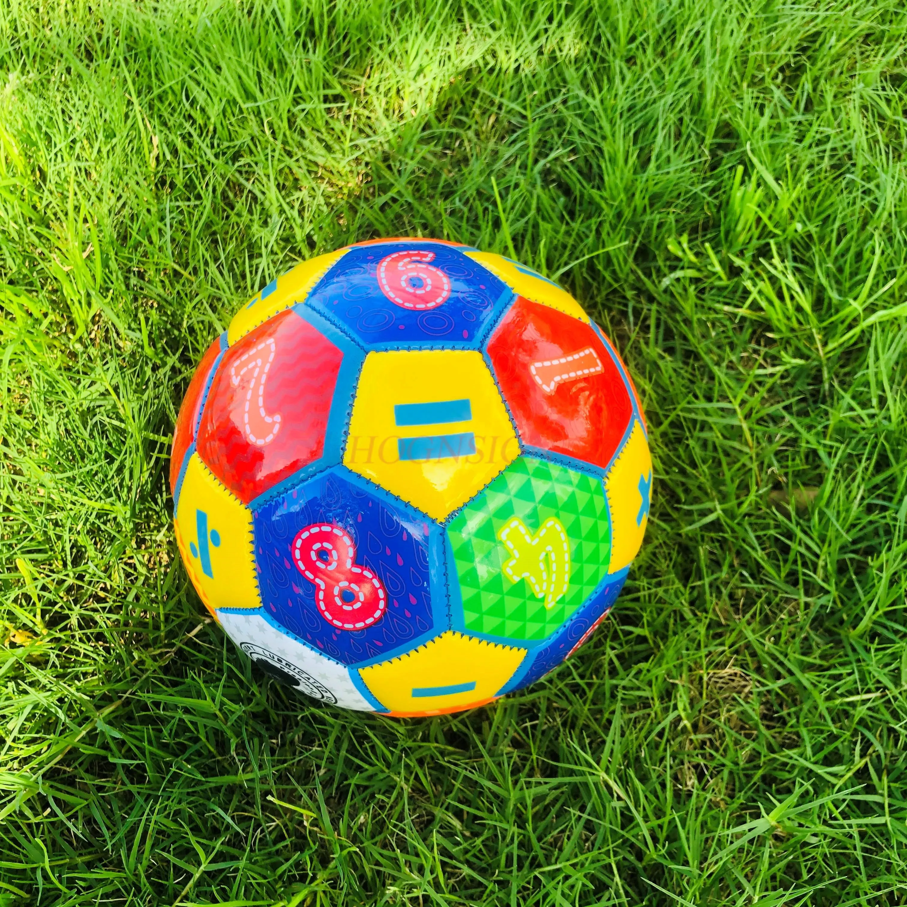 1pcs Kindergarten children's thickened odorless colorful football soft leather racket ball toys