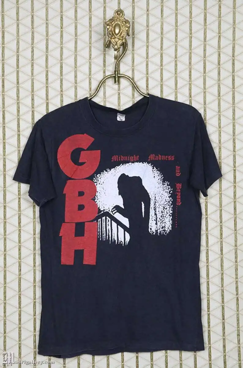 

Remake GBH shirt, Nosferatu punk t-shirt, brand new black shirt, 2 sided TE8455