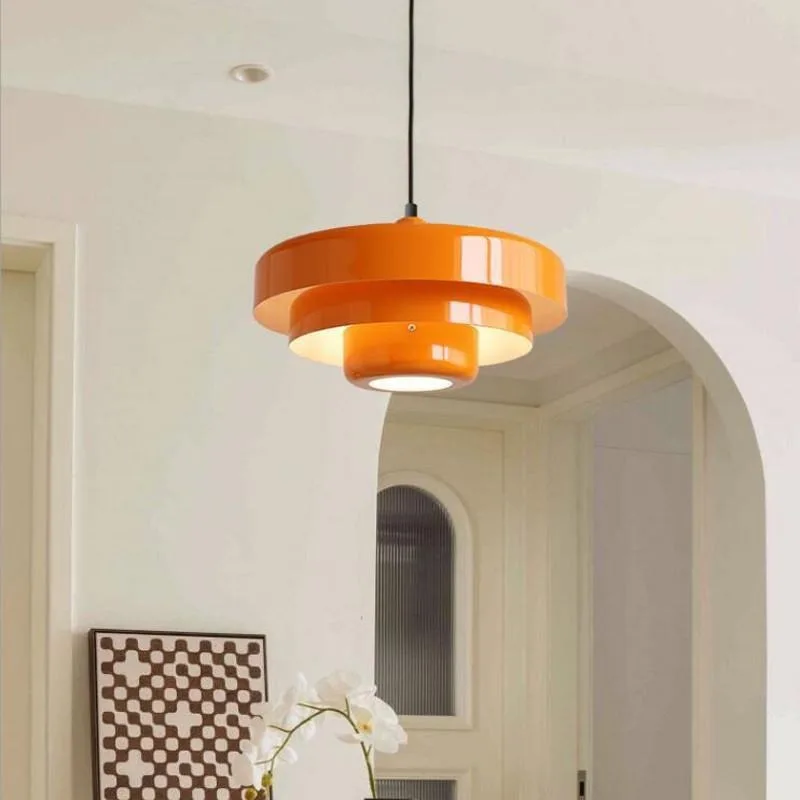 Hot selling orange Nordic Wabi Sabi restaurant light Nordic dining table creative bar counter vintage home pendant light