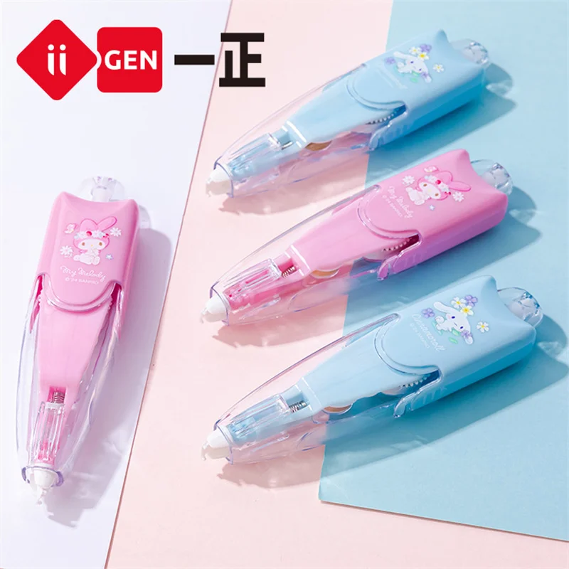 

12 pcs/lot 5mm*6M Sanrio Kawaii Melody Cinnamoroll Press Correction Tape Promotional Stationery Gift School Office Supplies