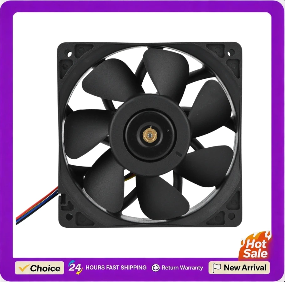 4-контактный вентилятор охлаждения для Antminer S7 S9, 12В, 5.0А, 7500 об/мин, сменный, 4-контактный разъем, 4-проводной, 4-контактный соединитель