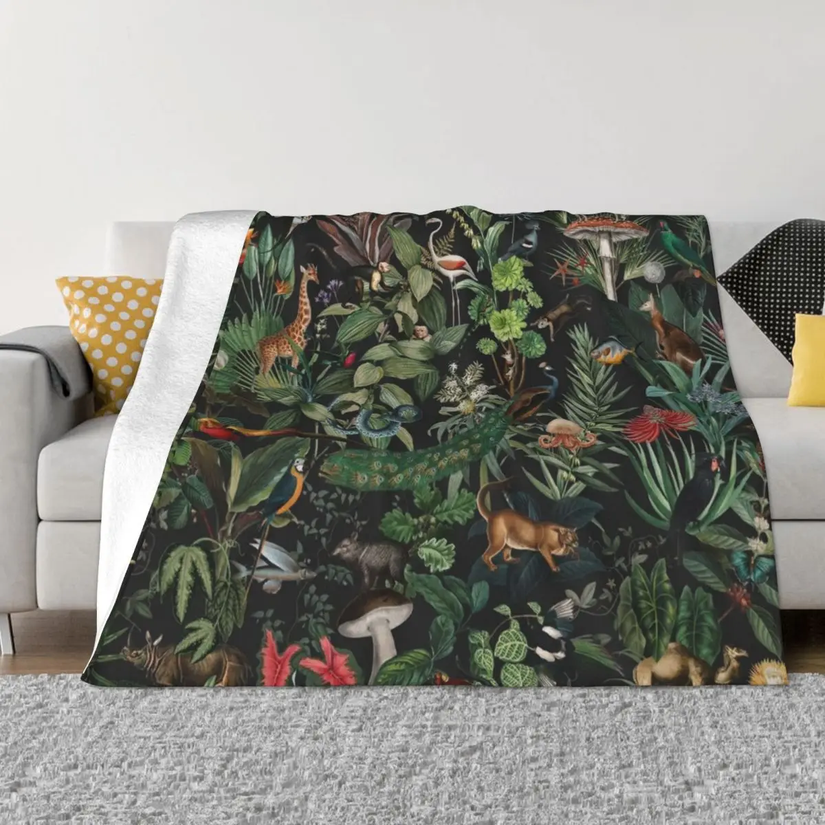 

Midnight Rainforest I Throw Blanket Decorative Sofa Comforter heavy to sleep Blankets